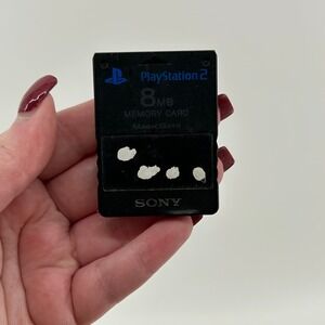 Sony PlayStation 2 8MB Memory Card Black SCPH-10020 MagicGate OEM PS2 Storage